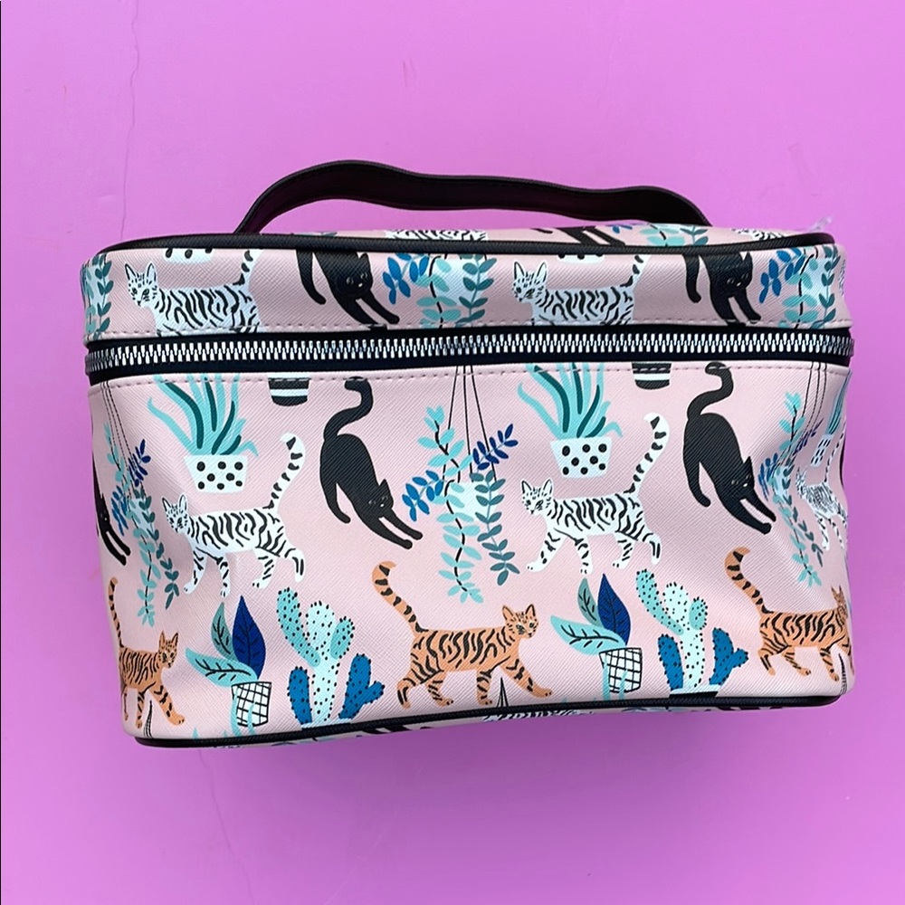 Cat Print Cosmetic Bag